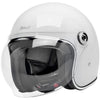 Casque Ouvert de Moto Tahoe Blanc incliné de droite