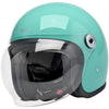 Casque Ouvert de Moto Tahoe Vert incliné de droite