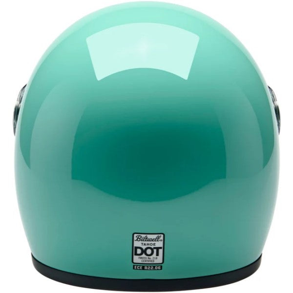 Casque Ouvert de Moto Tahoe Vert de dos