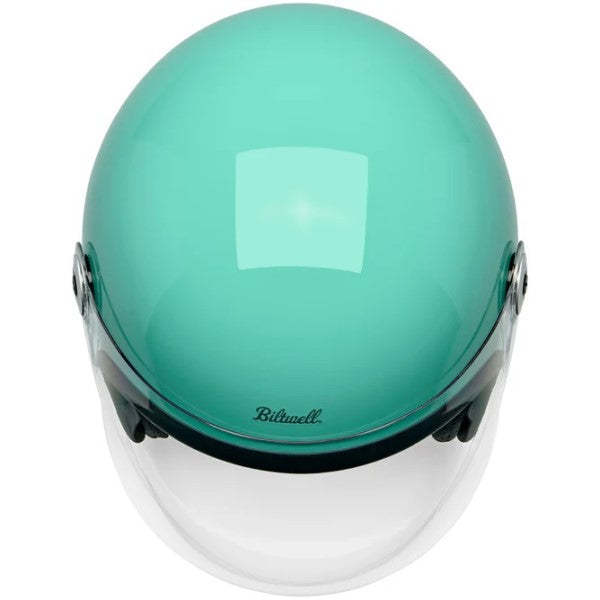 Casque Ouvert de Moto Tahoe Vert de dessus
