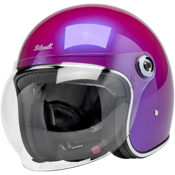 Casque Ouvert de Moto Tahoe Mauve incliné de droite