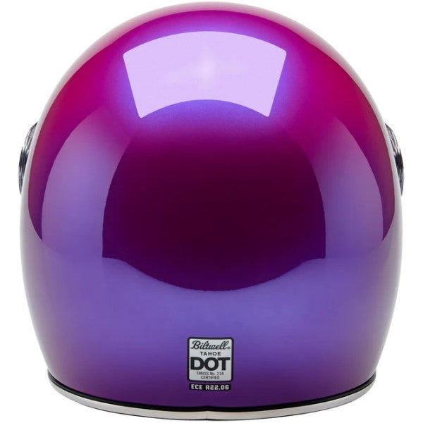 Casque Ouvert de Moto Tahoe Mauve de dos
