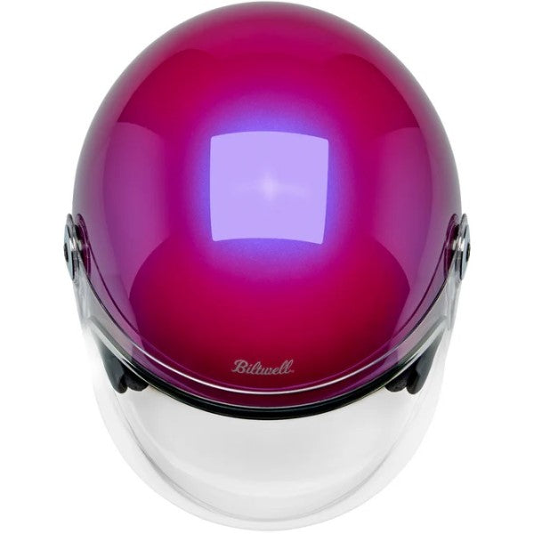 Casque Ouvert de Moto Tahoe Mauve de dessus