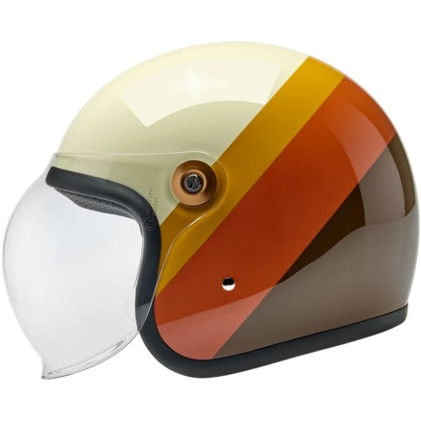 Casque Ouvert de Moto Tahoe Édition Limitée 20ème Brun/Orange de droite