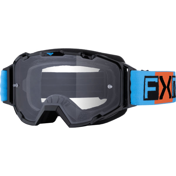 Lunette de Motocross Prime FXR noir et bleu