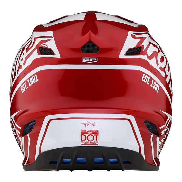 Casque GP Slice Junior Troy Lee  Designs Rouge/Blanc Derrière