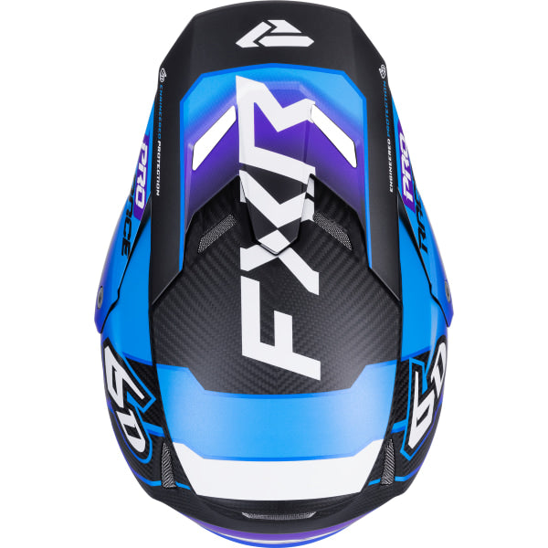 Casque 6D ART-3Y Junior FXR bleu et mauve, dessus