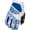 Gants de Motocross Kinetic Center Blanc/Bleu de l'extérieur