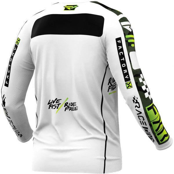 Chandail de Motocross Podium Gladiator Blanc/Vert Dos