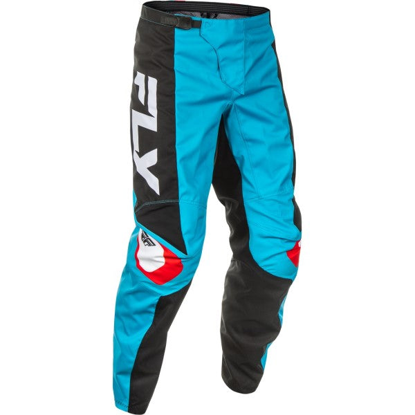 Pantalon de Motocross F-16 Noir/Bleu/Blanc de face