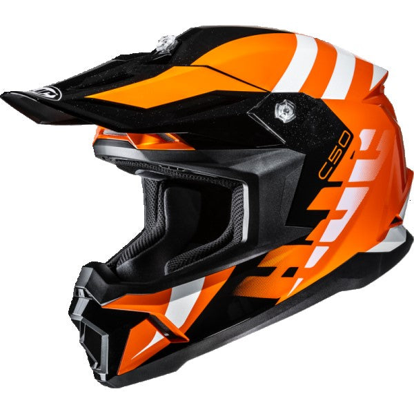 Casque de Motocross C50 Mirage Noir Haute visibilité Orange/Noir