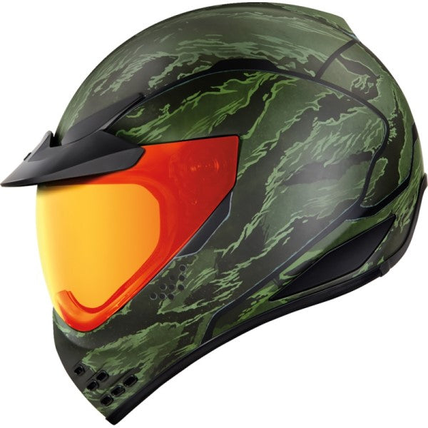 Casque Intégral de Moto Domain Tiger's Blood Vert Camo de droite