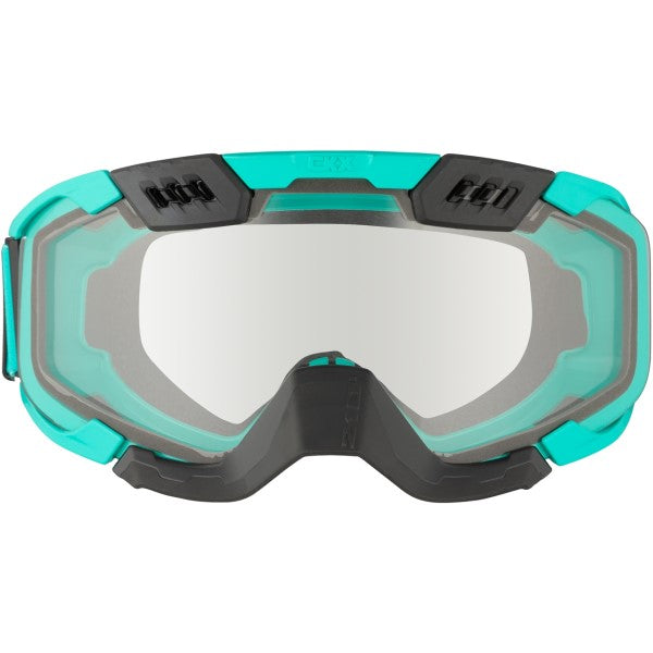 Lunettes de Motoneige 210° Isolée pour Sentier Turquoise Photochromique de face