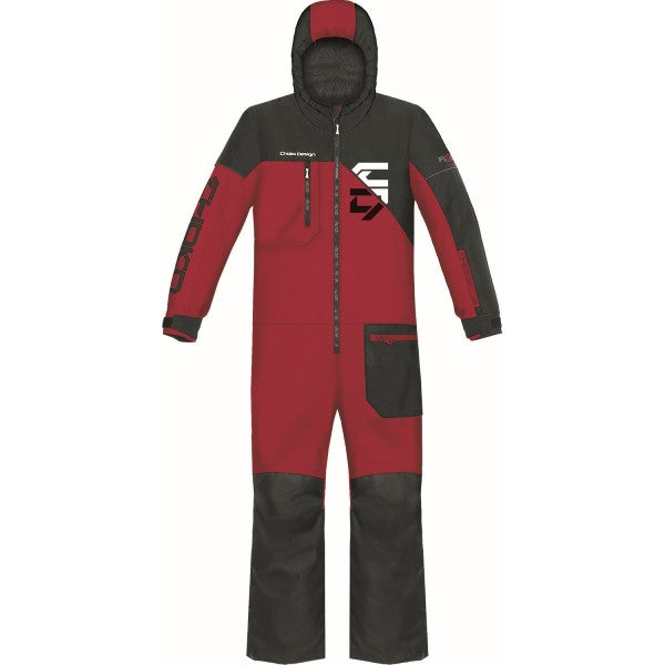 Ensemble de Motoneige Blast Junior Rouge de face