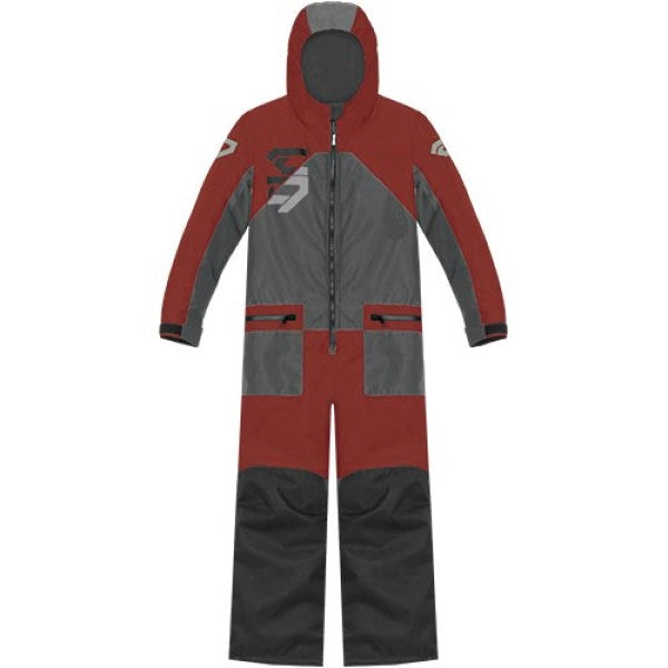 Ensemble de Motoneige Blast Floataid Junior/Choko/rouge/gris, de face