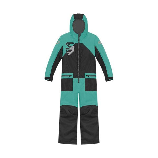 Ensemble de Motoneige Blast Floataid Junior/Choko/vert/noir, de face
