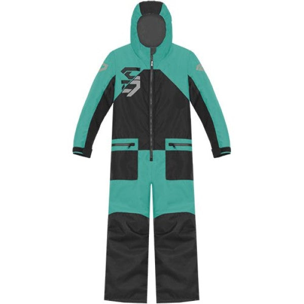 Ensemble de Motoneige Blast Floataid Junior/Choko/vert/noir, de face