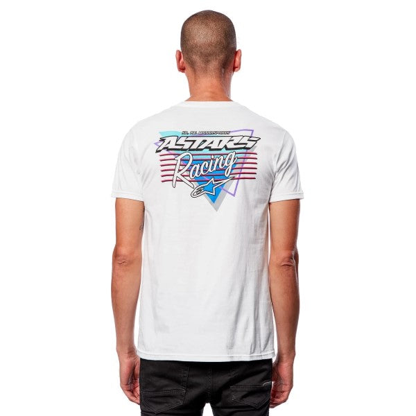 T-Shirt Racing Tri Blanc Dos