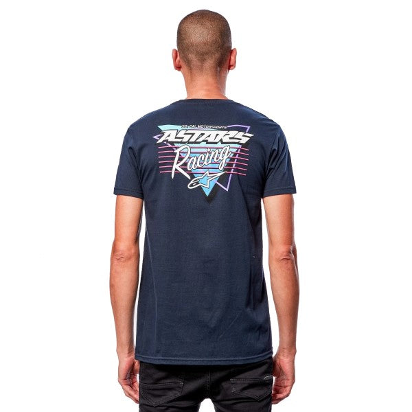 T-Shirt Racing Tri Bleu Marin Dos