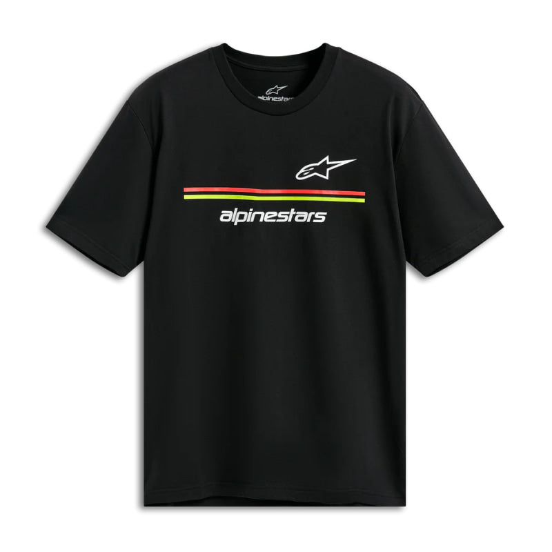 T-Shirt CSF Lanes Alpinestars Noir, de face 
