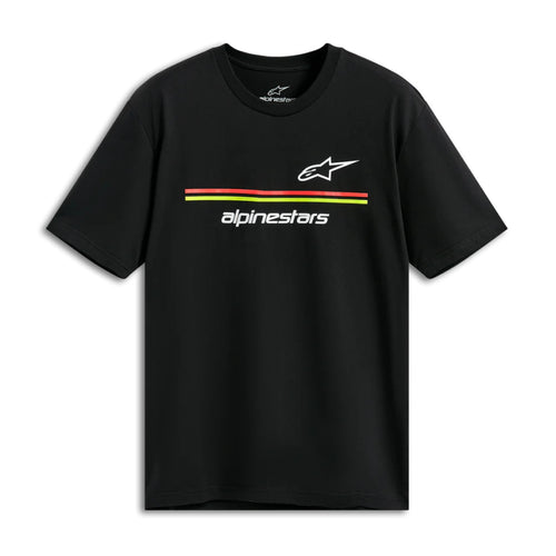 T-Shirt CSF Lanes Alpinestars Noir, de face 