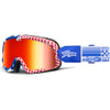 Lunette de Motocross Barstow Lentille Miroir 100% bleu blanc et rouge