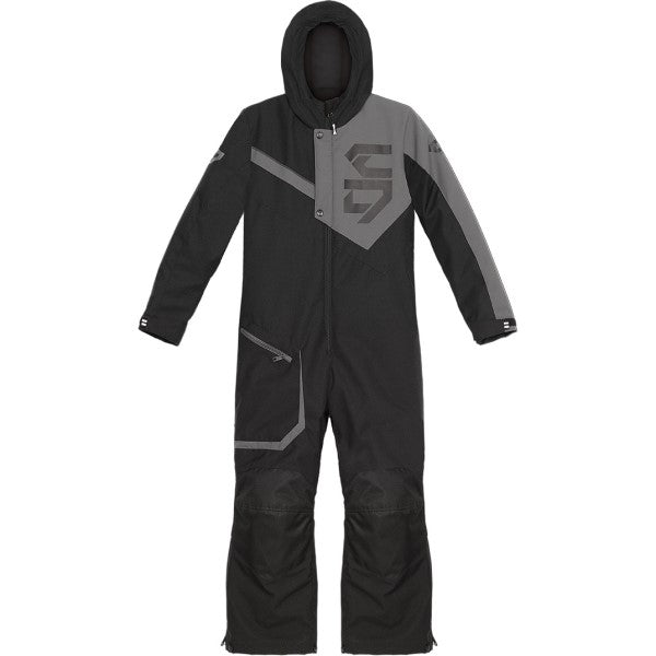 Ensemble de Motoneige Pilot Junior Noir/Gris de face