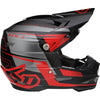 Casque de Motocross ATR-2 Mach Noir/Gris/Rouge côté gauche