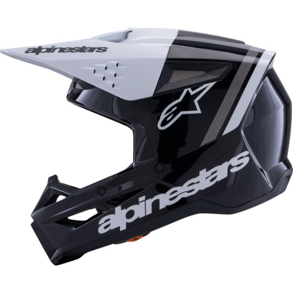 Casque de Motocross SM3 Radium Noir/Blanc de droite
