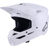Casque de Motocross SM3 Solid Blanc incliné de face
