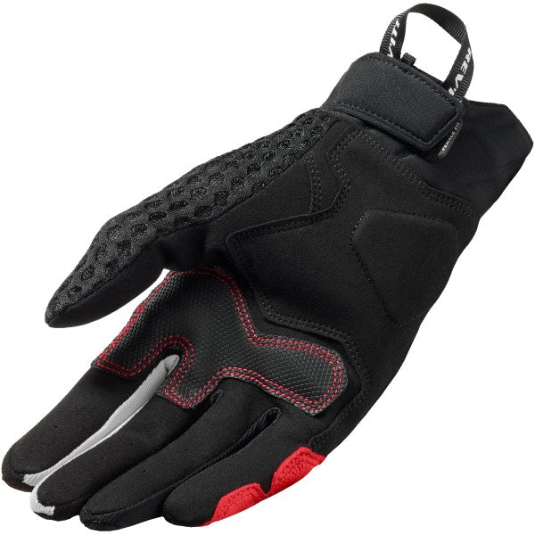 Gants de Moto Ventilé Veloz Femme Noir/Rouge de l'intérieur