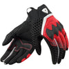 Gants de Moto Ventilé Veloz Femme Noir/Rouge de l'extérieur