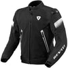 Manteau de Moto Control Air H2O Noir/Blanc côté avant