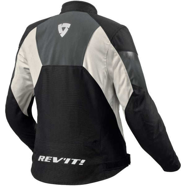 Manteau de Moto Control H2O Femme Noir/Gris côté arrière