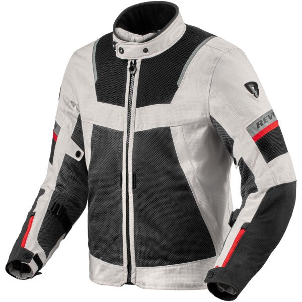 Manteau de Moto Tornado 4 H2O Argent/Noir côté avant