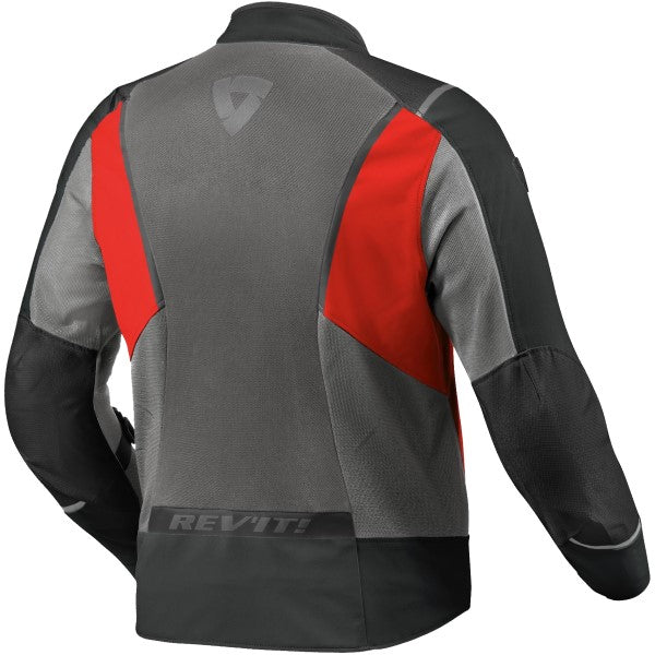 Manteau de Moto Airwave 4 Gris/Rouge côté arrière