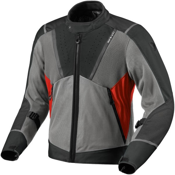 Manteau de Moto Airwave 4 Gris/Rouge côté avant