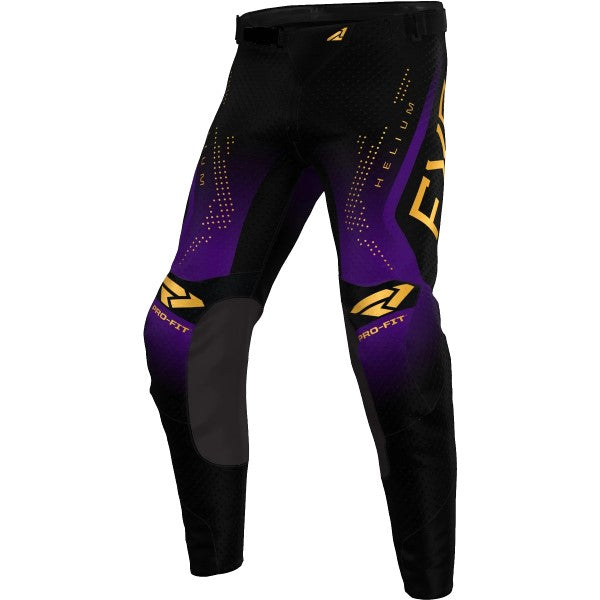 Pantalon de Motocross Helium Noir/Mauve de devant