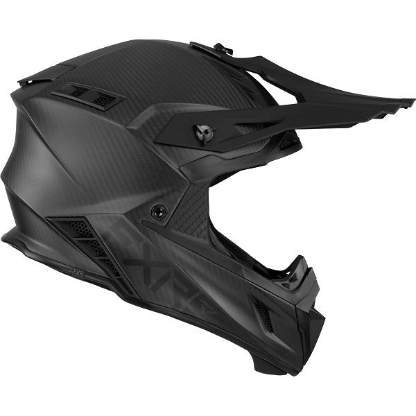 Casque de Snowcross Helium Carbon Avec Boucle à Libération Rapide Noir Droite