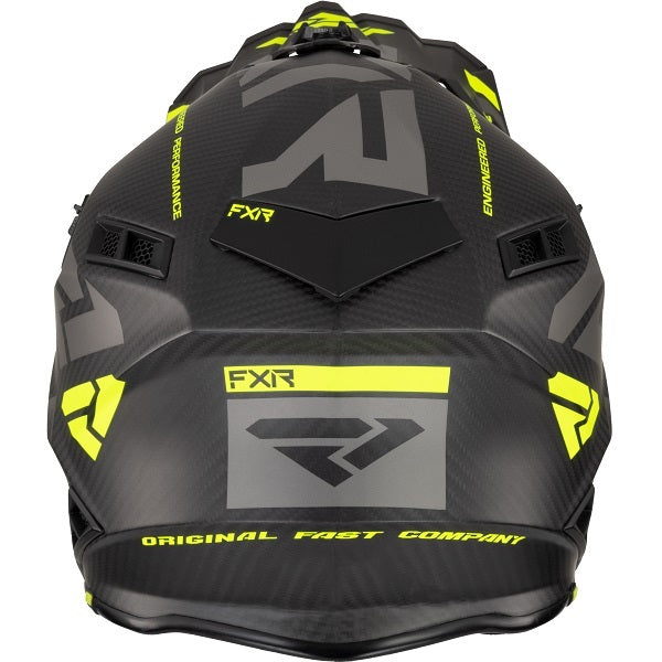 Casque de Snowcross Helium Carbon Avec Boucle à Libération Rapide Haute Visibilité Derrière