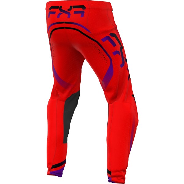 Pantalon de Motocross Ventilé Vapor FXR Rouge côté arrière