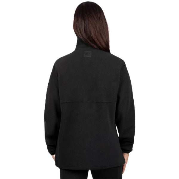Coton Ouaté Aspen 1/4 Zip Femme Noir, Dos