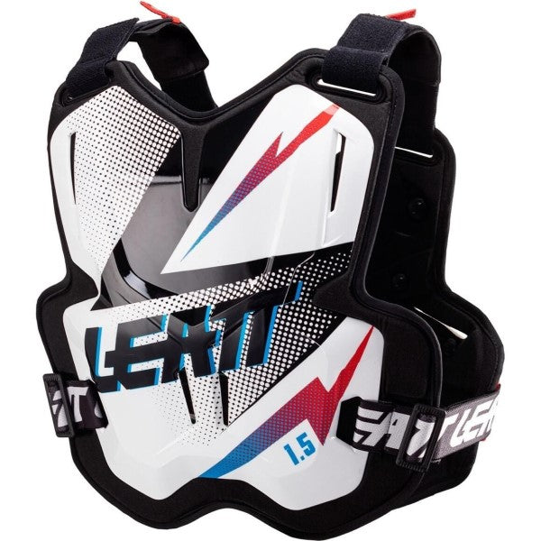 Plastron de Motocross Torque 1.5 Leatt  Bleu Blanc Rouge