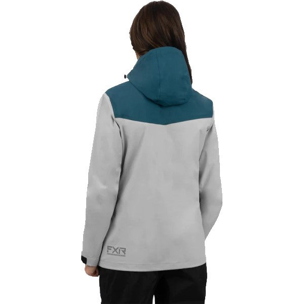 Manteau Tri Laminé Aventure FXR Femme Gris/Bleu Dos