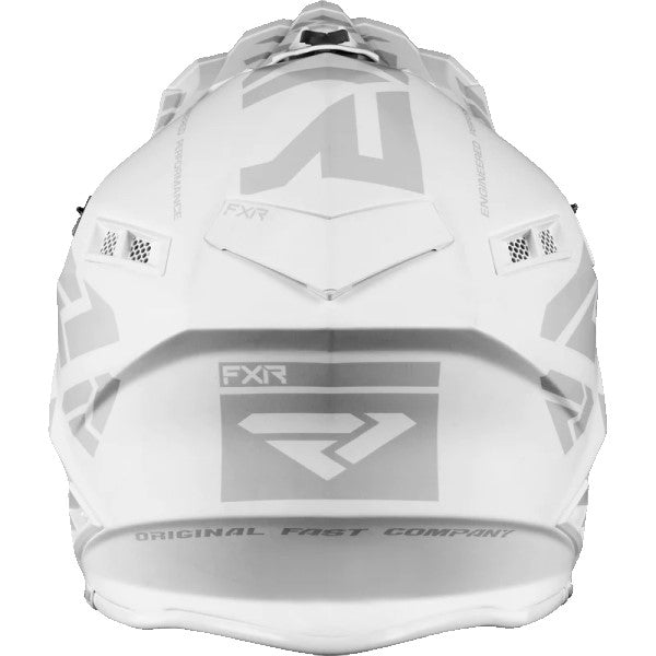 Casque de Snowcross Helium Prime Avec Boucle en D Blanc Derrière