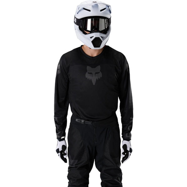 Chandail de Motocross 180 Blackout/Fox, noir , de face