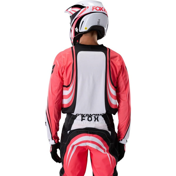 Chandail de Motocross 180 Draft/Fox/blanc rose, de dos