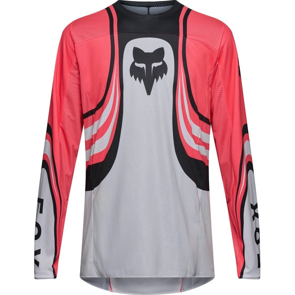Chandail de Motocross 180 Draft/Fox/blanc rose, de face