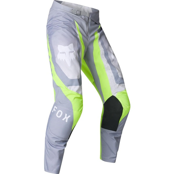 Pantalon de Motocross 180 Frame/Fox/gris jaune, de face