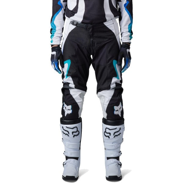 Pantalon de Motocross 180 Kozmik Noir/Blanc essayage de face
